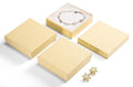 Jewelry Gift Boxes, 3.5X3.5X1 Inch 20 Pcs Matte Small Gift Box with Lids, Small Cardboard Jewelry Boxes with Cotton Filled and Lids, Jewelrybox Bulk for Festive Day Brown